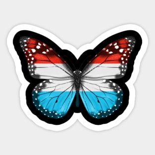 Luxembourgish Flag  Butterfly - Gift for Luxembourgish From Luxembourg Sticker